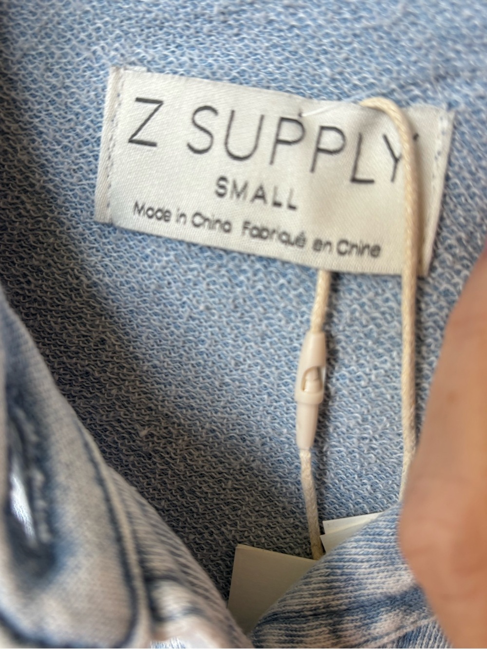 $226 NWT 2pc Z Supply All Day Knit Denim Jacket & Hunter knit denim pants Sz S - Picture 5 of 10